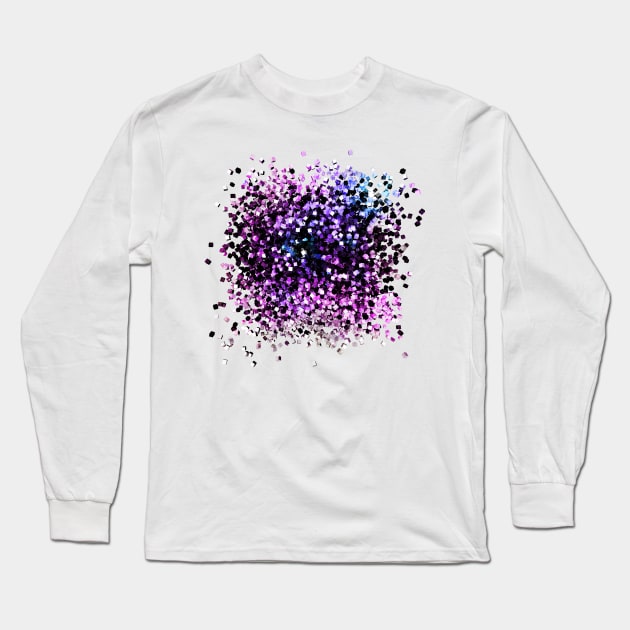 Space Cubes Long Sleeve T-Shirt by Liquid Feline